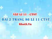 Bài 2 trang 86 SGK Vật lí 11 Chân trời sáng tạo